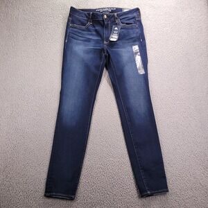 AMERICAN EAGLE Jeans Size 12 Jegging Low Rise Dark Wash Stretch Denim NEW